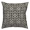 Charcoal Medallion Pattern Throw Pillow 18" x 18"
